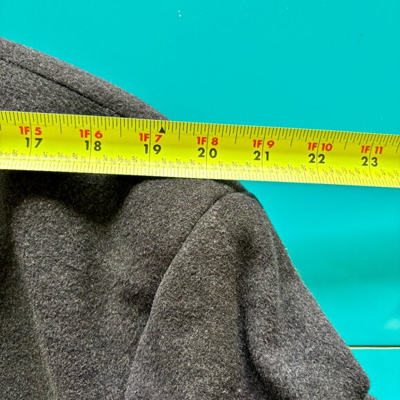 Vintage Racing Green Wool-Blend Grey Overcoat (Chest 44R) - Picture 12 of 16